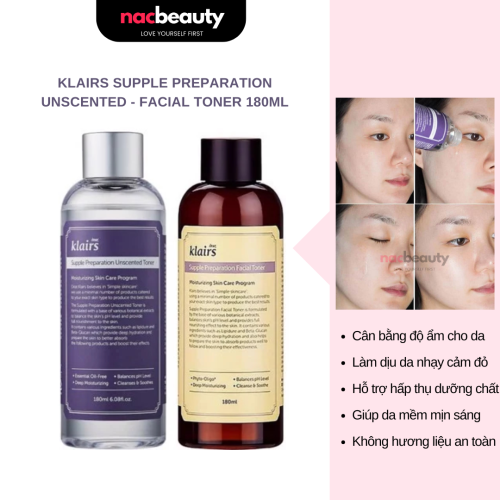 Nước Hoa Hồng Klairs Supple Preparation Unscented / Facial 180ml
