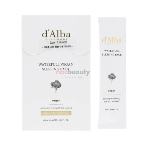 Mặt Nạ Ngủ Cấp Ẩm d’Alba Waterfull Sleeping Pack 4ml x 12 Gói