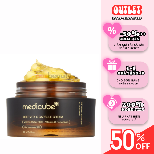 Kem Dưỡng Medicube Căng Bóng Mờ Thâm Deep Vita C Capsule Cream 55g