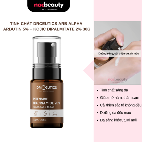 Tinh Chất Sáng Da Mờ Nám DRCEUTICS ARB Alpha Arbutin 5% + Kojic Dipalmitate 2% 30g