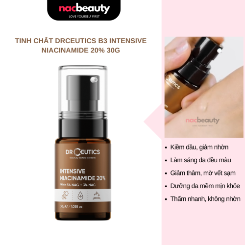 Tinh Chất Sáng Da, Dưỡng Thâm, Kiềm Dầu DRCEUTICS B3 Intensive Niacinamide 20% 30g
