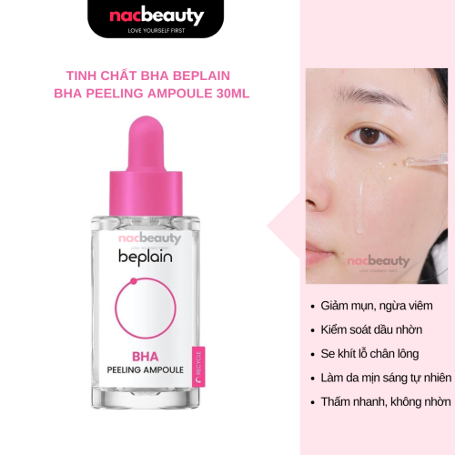 Tinh Chất BHA Beplain Hỗ Trợ Giảm Mụn, Dầu Nhờn BHA Peeling Ampoule 30ml