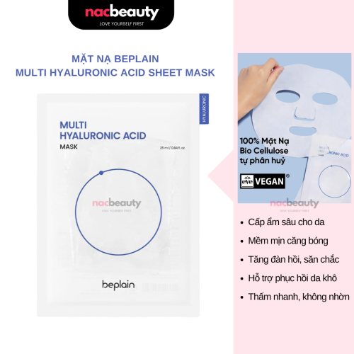 Mặt Nạ Giấy Beplain Multi Hyaluronic Acid Sheet Mask 25ml