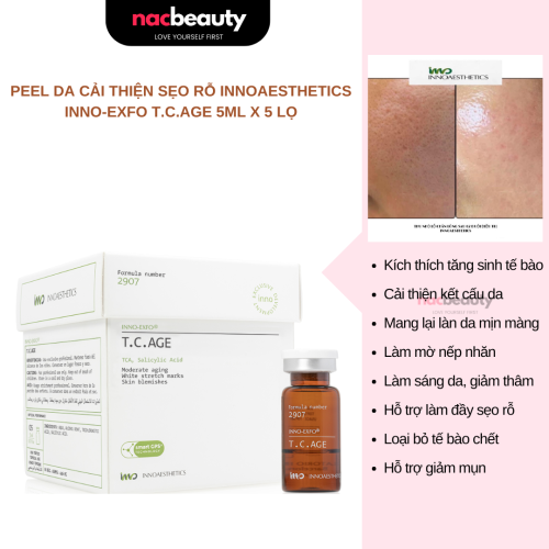 Peel Da Cải Thiện Sẹo Rỗ Innoaesthetics Inno-Exfo T.C.Age 5ml x 5 Lọ