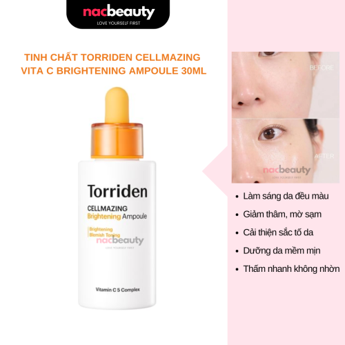 Tinh Chất Dưỡng Trắng Da Torriden Cellmazing Vita C Brightening Ampoule 30ml