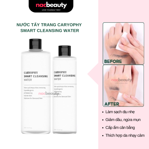 Nước Tẩy Trang Caryophy Dành Cho Da Dầu Mụn Smart Cleansing Water 300ml - 500ml