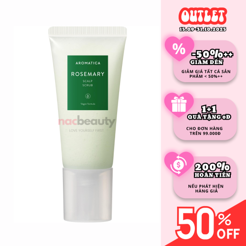 Muối Tẩy Tế Bào Chết Da Đầu Aromatica Chiết Xuất Hương Thảo Rosemary Scalp Scrub 165g