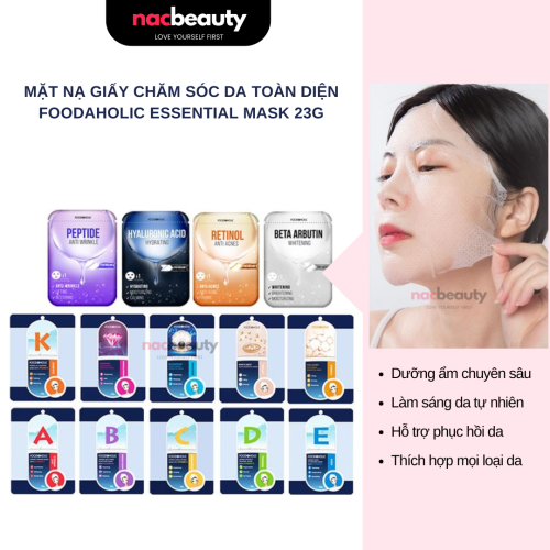 Mặt Nạ Giấy Foodaholic Chăm Sóc Da Toàn Diện Essential Mask 23g