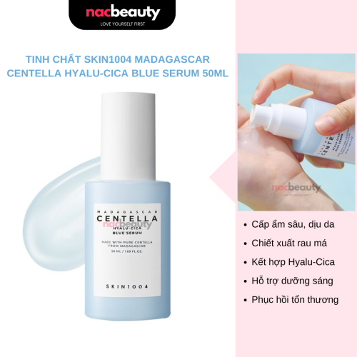 Tinh Chất Skin1004 Cấp Ẩm, Làm Dịu & Dưỡng Sáng Da Madagascar Centella Hyalu-Cica Blue Serum 50ml