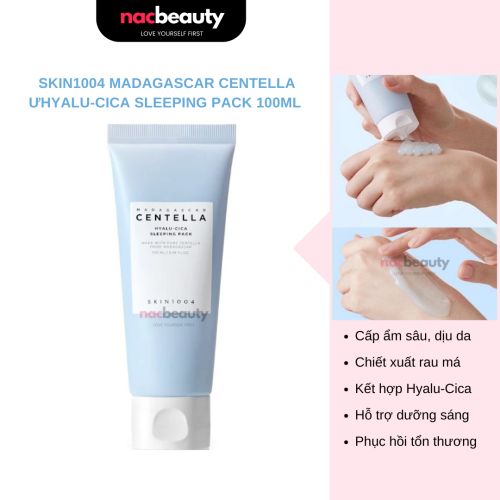 Mặt Nạ Ngủ Skin1004 Cấp Ẩm Dưỡng Sáng Da Madagascar Centella Hyalu-cica Sleeping Pack 100ml