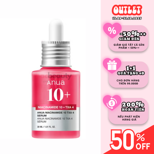 Tinh Chất Làm Sáng, Giảm Thâm Anua Niacinamide 10% + TXA 4% Serum 30ml