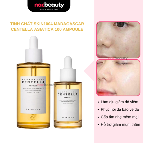 Tinh Chất Giảm Mụn Chiết Xuất Rau Má Skin1004 Madagascar Centella Asiatica 100 Ampoule 55ml 100ml