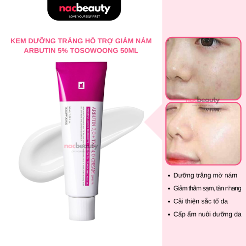 Kem Dưỡng Trắng Giảm Nám Arbutin 5% Tosowoong 50ml