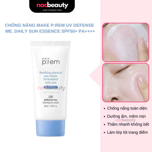 Kem Chống Nắng Dưỡng Ẩm Make P:rem UV Defense Me. Daily Sun Essence SPF50+ PA++++ 50ml