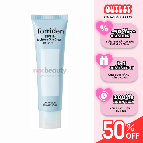 Kem Chống Nắng Dưỡng Ẩm Torriden Moisture Sun Cream Dive In SPF50+ PA++++ 60ml