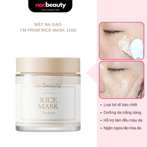 Mặt Nạ Gạo Dưỡng Da I'm From Rice Mask 110g