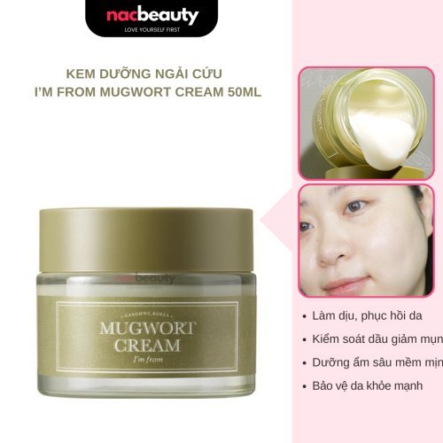 Kem Dưỡng Ngải Cứu Dịu Da Phục Hồi Da I'm From Mugwort Cream 50ml