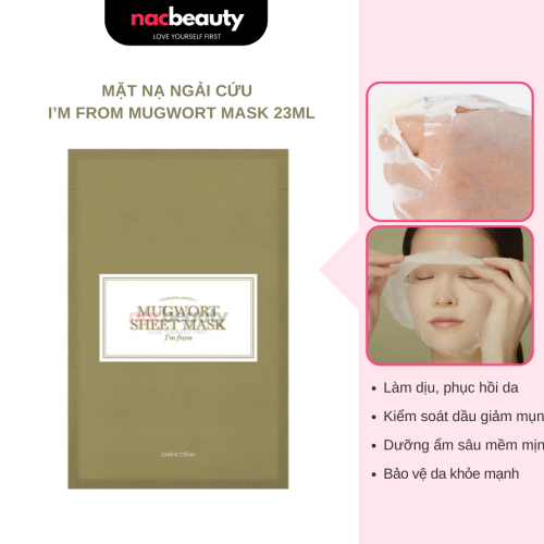 Mặt Nạ Giấy Ngải Cứu I'm From Cấp Ẩm Làm Dịu Da Mugwort Sheet Mask 23ml