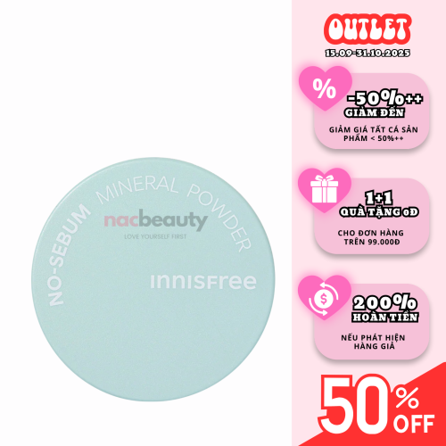 Phấn Phủ Innisfree Kiềm Dầu Dạng Bột Khoáng 5g (Mới) No-Sebum Mineral Powder
