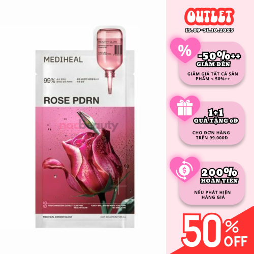 Mặt Nạ Mediheal Rose PDRN Essential Mask Sheet For Healthy Glow Mediheal 24ml