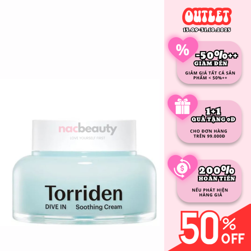 Kem Dưỡng Ẩm Torriden DIVE IN Low Molecule Hyaluronic Acid Soothing Cream 100ml