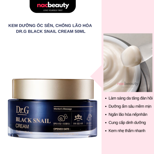 Kem Dưỡng DrG Ốc Sên, Chống Lão Hóa Black Snail Cream 50ml