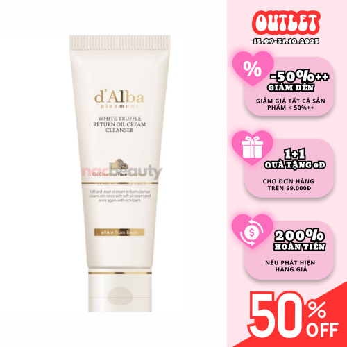 Sữa Rửa Mặt Dưỡng Ẩm Sạch Sâu d'Alba White Truffle Return Oil Cream Cleanser Tube 100ml dalba