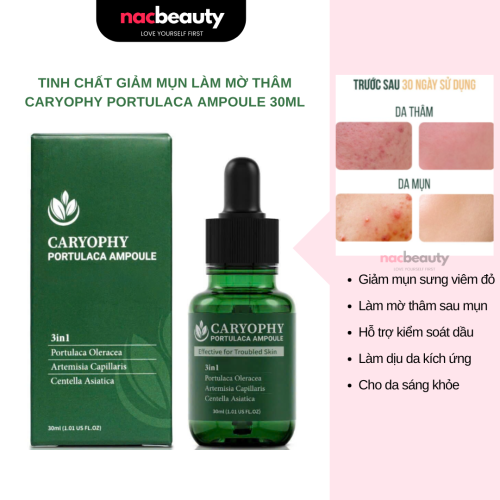 Tinh Chất Caryophy Chăm Sóc Cho Da Mụn Portulaca Ampoule 30ml