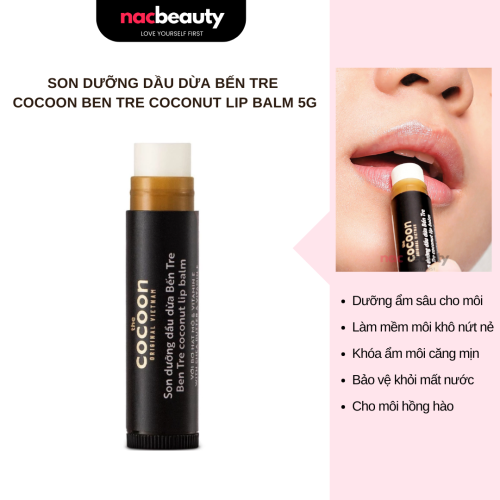 Son Dưỡng Môi Cocoon Chiết Xuất Dầu Dừa Bến Tre Ben Tre Coconut Lip Balm