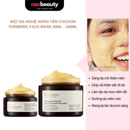 Mặt Nạ Rửa Cocoon Chiết Xuất Nghệ Hưng Yên Turmeric Face Mask 30ml - 100ml