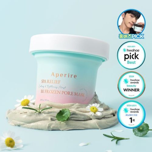 Mặt Nạ Đất Sét Aperire Thu Nhỏ Lỗ Chân Lông, Điều Tiết Dầu Thừa Spa Relief Be Frozen Pore Mask 200g - Ảnh 4