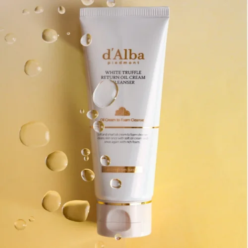 Sữa Rửa Mặt Dưỡng Ẩm Sạch Sâu d'Alba White Truffle Return Oil Cream Cleanser Tube 100ml dalba - Ảnh 4