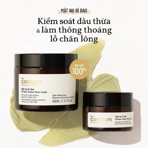 Mặt Nạ Rửa Cocoon Bí Đao Hỗ Trợ Giảm Dầu Và Mụn Winter Melon Face Mask 30ml - 100ml - Ảnh 6