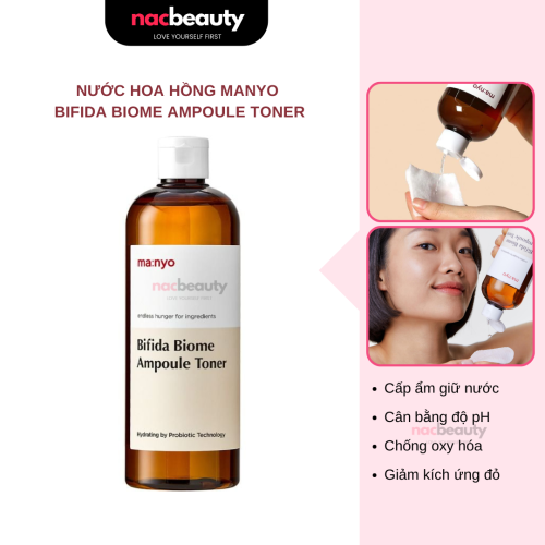 Nước Hoa Hồng Manyo Dưỡng Ẩm Phục Hồi Da Bifida Biome Ampoule Toner