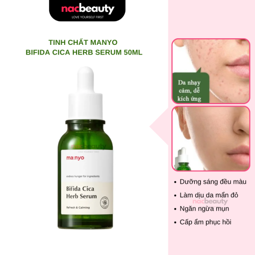 Tinh Chất Manyo Rau Má Phục Hồi Da Bifida Cica Herb Serum 50ml