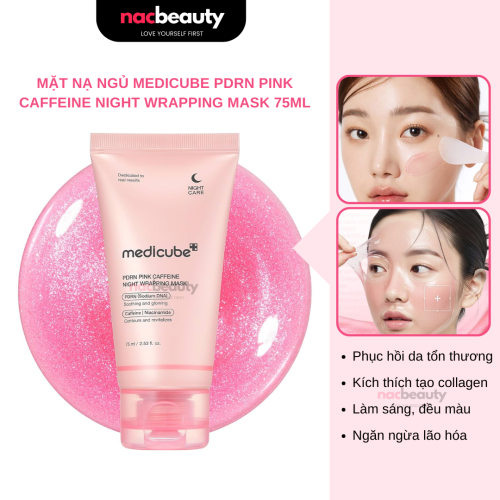 Mặt Nạ Ngủ Medicube Tái Tạo Da PDRN Pink Caffeine Night Wrapping Mask 75ml