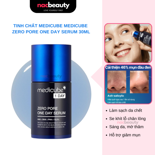 Tinh Chất Medicube Dưỡng Ẩm Thu Nhỏ Lỗ Chân Lông Medicube Zero Pore One Day Serum 30ml